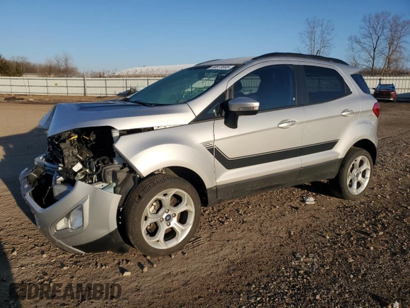 2022 Ford EcoSport SE with VIN MAJ6S3GL5NC461213, listed as a Copart auction lot 50873695 with 11,728 mi miles and Salvage Title. Bid and sale history available at carsss.com. Image 1.