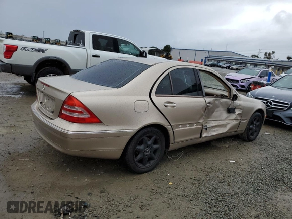 2003 Mercedes-Benz C 320 with VIN WDBRF64J93F400859, listed as a Copart auction lot 48585225 with 114,287 mi miles and Salvage title. Bid and sale history available at DreamBid. Image 3.
