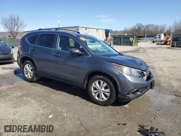 2013 Honda CR-V EX-L with VIN 2HKRM4H74DH621318, listed as a Copart auction lot 49602965 with 213,407 mi miles and Salvage Title. Bid and sale history available at carsss.com. Image 4.