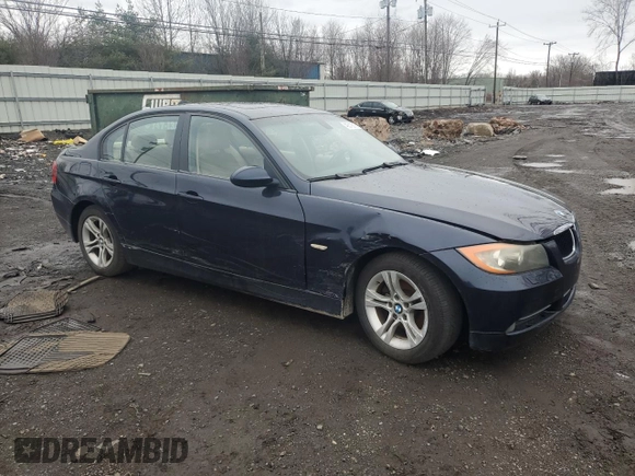 2008 BMW 3 Series 328xi with VIN WBAVC73548KP37504, listed as a Copart auction lot 49310615 with 108,513 mi miles and Salvage Title. Bid and sale history available at carsss.com. Image 4.