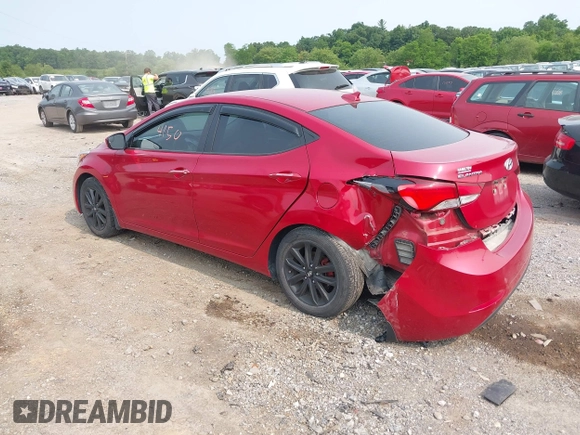 2016 Hyundai Elantra SE with VIN KMHDH4AE9GU545088, listed as a IAAI auction lot 42414150 with 74,924 mi miles and . Bid and sale history available at DreamBid. Image 3.