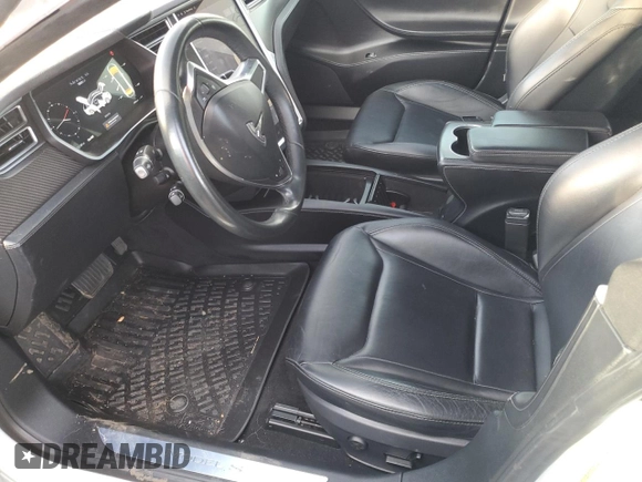 2016 Tesla Model S 90D with VIN 5YJSA1E24GF158505, listed as a Copart auction lot 87681485 with 91,225 mi miles and Salvage title. Bid and sale history available at DreamBid. Image 7.