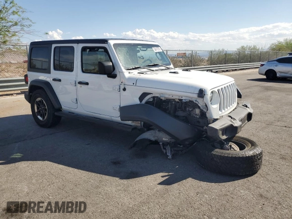 2020 Jeep Wrangler Unlimited Sport S z VIN 1C4HJXDG4LW209887, wystawiony jako Copart lot #59419785 z przebiegiem 89 138 mil mil oraz Szkoda całkowita • Salvage title. Historia ofert i sprzedaży dostępna na DreamBid. Obrazek 4.