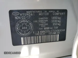 2018 Hyundai Ioniq Limited with VIN KMHC05LC7JU069144, listed as a Copart auction lot 61440105 with 221,779 mi miles and Salvage title. Bid and sale history available at DreamBid. Image 13.