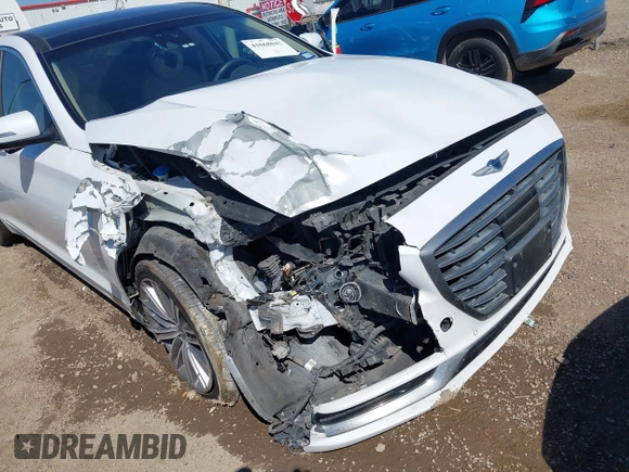 2018 Genesis G80 3.8L with VIN KMHGN4JE8JU227590, listed as a IAAI auction lot 41668042 with 69,914 mi miles. Bid and sale history available at carsss.com. Image 6.
