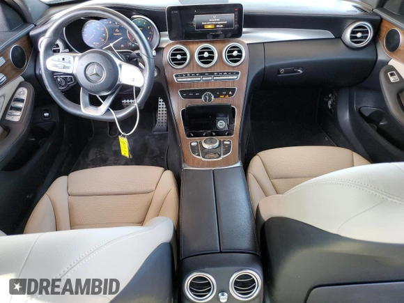 2020 Mercedes-Benz C with VIN 55SWF8DB9LU326662, listed as a Copart auction lot 52624405 with 39,162 mi miles and Salvage Title. Bid and sale history available at carsss.com. Image 8.