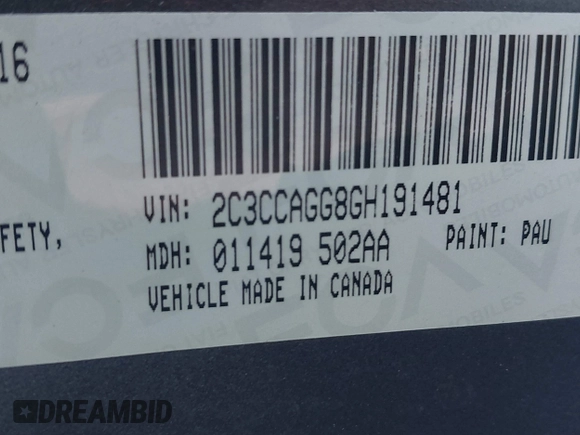 2016 Chrysler 300 S z VIN 2C3CCAGG8GH191481, wystawiony jako IAAI lot #41908050 z przebiegiem 174 575 mil mil oraz . Historia ofert i sprzedaży dostępna na DreamBid. Obrazek 9.
