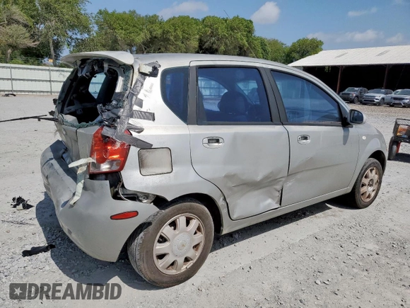 2005 Chevrolet Aveo LS with VIN KL1TD62665B359524, listed as a Copart auction lot 64398555 with 166,819 mi miles and Salvage title. Bid and sale history available at DreamBid. Image 3.