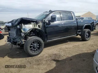 2022 GMC Sierra 2500HD Denali z VIN 1GT49REY7NF149911, wystawiony jako Copart lot #48389085 z przebiegiem 79 607 mil mil oraz Szkoda całkowita • Salvage title. Historia ofert i sprzedaży dostępna na DreamBid. Obrazek 1.