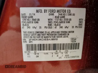 2014 Ford Edge Limited with VIN 2FMDK3KCXEBA38910, listed as a Copart auction lot 51350555 with 182,001 mi miles and Salvage Title. Bid and sale history available at carsss.com. Image 14.