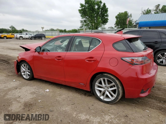 2014 Lexus CT 200h z VIN JTHKD5BHXE2198660, wystawiony jako Copart lot #54880225 z przebiegiem 100 061 mil mil oraz Szkody całkowita. Historia ofert i sprzedaży dostępna na DreamBid. Obrazek 2.