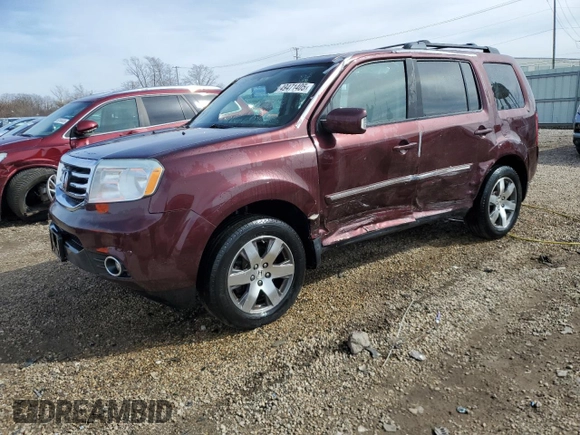 2015 Honda Pilot Touring with VIN 5FNYF4H91FB026824, listed as a Copart auction lot 49471405 with 160,524 mi miles and Salvage Title. Bid and sale history available at DreamBid. Image 1.