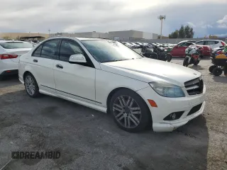 2009 Mercedes-Benz C 300 Sport with VIN WDDGF54X39F213185, listed as a Copart auction lot 51691235 with 128,750 mi miles and Salvage title. Bid and sale history available at DreamBid. Image 4.