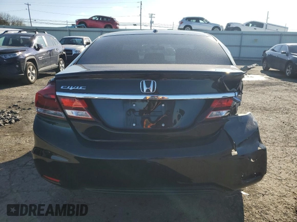 2015 Honda Civic EX-L with VIN 19XFB2F94FE214043, listed as a Copart auction lot 53528065 with 120,000 mi miles and Salvage Title. Bid and sale history available at carsss.com. Image 6.