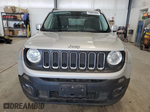 2017 Jeep Renegade Latitude with VIN ZACCJBBB5HPF39417, listed as a Copart auction lot 53663995 with 91,947 mi miles and Clean Title. Bid and sale history available at carsss.com. Image 5.