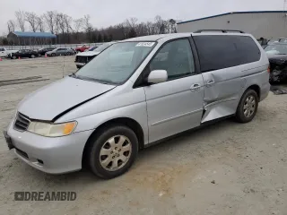 2002 Honda Odyssey EX-L with VIN 2HKRL18922H536316, listed as a Copart auction lot 41624545 with 212,342 mi miles and Salvage title. Bid and sale history available at DreamBid. Image 1.