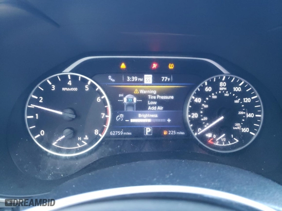 2022 Nissan Maxima SV with VIN 1N4AA6CV8NC502245, listed as a Copart auction lot 46470935 with 62,759 mi miles and Salvage Title. Bid and sale history available at carsss.com. Image 9.