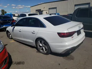 2021 Audi S4 Premium Plus with VIN WAUB4AF49MA024579, listed as a Copart auction lot 64689814 with 28,698 mi miles and Salvage Title. Bid and sale history available at carsss.com. Image 2.