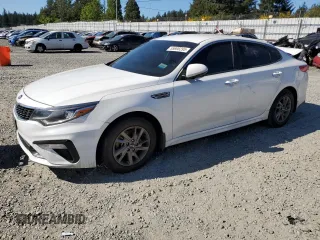 2019 Kia Optima LX z VIN 5XXGT4L36KG362239, wystawiony jako Copart lot #55698295 z przebiegiem 93 651 mil mil oraz Czysty tytuł • Clean title. Historia ofert i sprzedaży dostępna na DreamBid. Obrazek 1.
