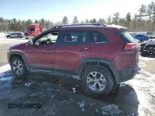 2015 Jeep Cherokee Trailhawk with VIN 1C4PJMBS9FW651926, listed as a Copart auction lot 45620295 with 91,166 mi miles and Salvage Title. Bid and sale history available at carsss.com. Image 2.