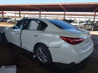 2020 Infiniti Q50 EDITION 30 with VIN JN1EV7APXLM201755, listed as a IAAI auction lot 41505386 with 52,316 mi miles and . Bid and sale history available at carsss.com. Image 3.
