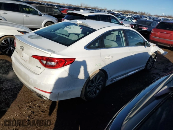 2016 Hyundai Sonata Sport with VIN 5NPE34AF5GH391120, listed as a Copart auction lot 48019405 with 78,172 mi miles and Salvage Title. Bid and sale history available at DreamBid. Image 3.