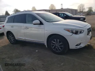 2015 Infiniti QX60 with VIN 5N1AL0MM3FC517823, listed as a Copart auction lot 53941375 with 63,834 mi miles and Salvage title. Bid and sale history available at DreamBid. Image 4.
