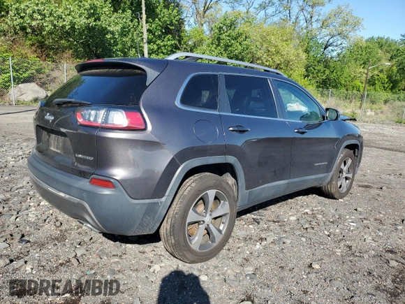 2019 Jeep Cherokee High Altitude with VIN 1C4PJMDX4KD133124, listed as a Copart auction lot 55817625 with 76,621 mi miles and Salvage title. Bid and sale history available at DreamBid. Image 3.