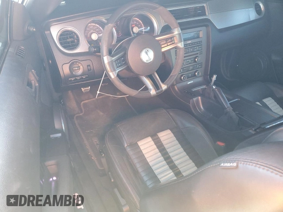 2010 Ford Mustang GT500 with VIN 1ZVBP8JS1A5105926, listed as a Copart auction lot 77398504 with 63,699 mi miles and Salvage title. Bid and sale history available at DreamBid. Image 8.