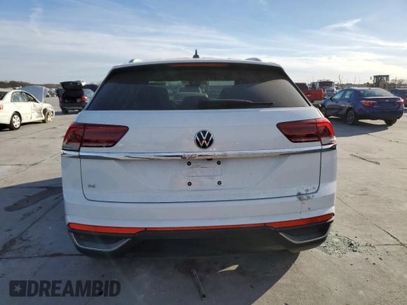 2022 Volkswagen Atlas SE with VIN 1V2DC2CA3NC224618, listed as a Copart auction lot 37555083 with 6,609 mi miles and . Bid and sale history available at DreamBid. Image 6.