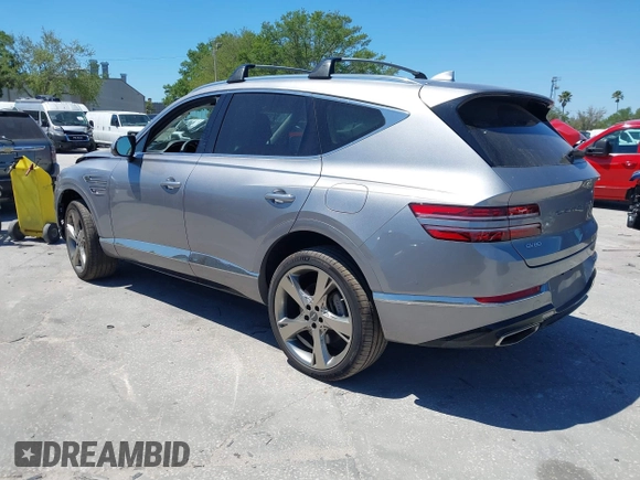 2024 Genesis GV80 with VIN KMUHBDSB7RU164027, listed as a IAAI auction lot 41847987 with 20,092 mi miles and . Bid and sale history available at DreamBid. Image 3.