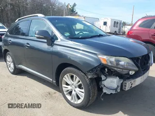 2010 Lexus RX 450h with VIN JTJBC1BA6A2027024, listed as a IAAI auction lot 41886729 with 180,825 mi miles and . Bid and sale history available at carsss.com. Image 1.