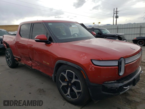 2023 Rivian R1T Adventure with VIN 7FCTGAAA2PN026211, listed as a Copart auction lot 77705414 with Not Provided miles and Salvage Title. Bid and sale history available at DreamBid. Image 4.