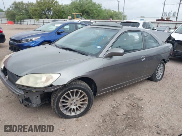 2005 Honda Civic Cpe EX with VIN 1HGEM22995L039162, listed as a IAAI auction lot 41927629 with 295,610 mi miles. Bid and sale history available at carsss.com. Image 2.
