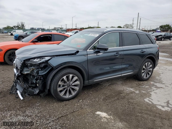 2022 Lincoln Corsair Reserve with VIN 5LMCJ2C93NUL36802, listed as a Copart auction lot 89326605 with 8,297 mi miles and Salvage Title. Bid and sale history available at carsss.com. Image 1.