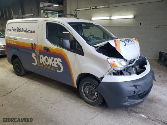 2015 Nissan NV200 S with VIN 3N6CM0KN3FK713290, listed as a Copart auction lot 66185494 with 0 miles and Salvage Title. Bid and sale history available at carsss.com. Image 4.