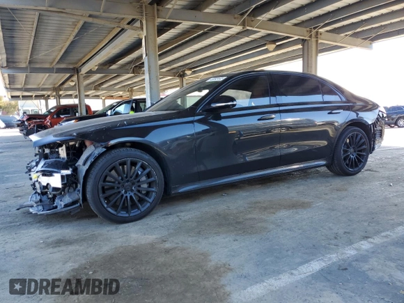 2023 Mercedes-Benz S-Class S 580 with VIN W1K6G7GB9PA176965, listed as a Copart auction lot 48893445 with 27,174 mi miles and Salvage Title. Bid and sale history available at carsss.com. Image 1.
