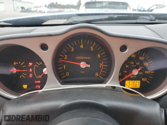 2005 Nissan 350Z Enthusiast with VIN JN1AZ34D25M603575, listed as a Copart auction lot 80695294 with 97,894 mi miles and Salvage Title. Bid and sale history available at carsss.com. Image 9.