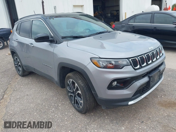 2023 Jeep Compass (RED) Edition with VIN 3C4NJDCN4PT524802, listed as a IAAI auction lot 42424455 with 51,166 mi miles and . Bid and sale history available at DreamBid. Image 1.