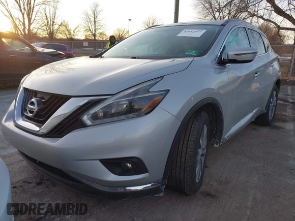 2018 Nissan Murano Platinum with VIN 5N1AZ2MG1JN115302, listed as a IAAI auction lot 41452867 with 128,992 mi miles. Bid and sale history available at carsss.com. Image 2.