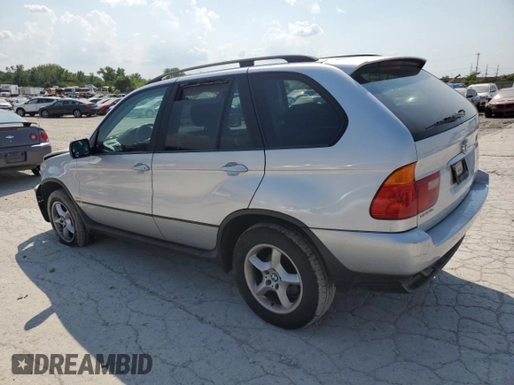 2003 BMW X5 3.0i with VIN 5UXFA53533LV91034, listed as a Copart auction lot 69153124 with 204,415 mi miles and Salvage Title. Bid and sale history available at carsss.com. Image 2.