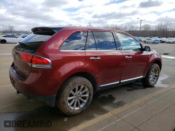 2014 Lincoln MKX with VIN 2LMDJ8JK0EBL07672, listed as a Copart auction lot 47762235 with 121,178 mi miles and Salvage Title. Bid and sale history available at DreamBid. Image 3.