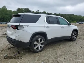 2021 Chevrolet Traverse LT with VIN 1GNEVHKWXMJ214024, listed as a Copart auction lot 56917015 with 68,829 mi miles and Salvage title. Bid and sale history available at DreamBid. Image 3.