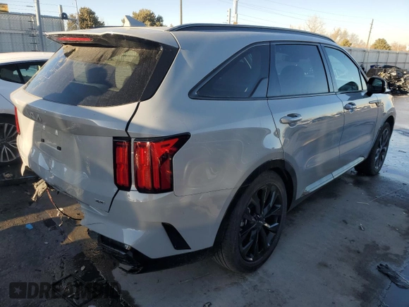 2023 Kia Sorento X-Line SX Prestige with VIN 5XYRKDLF5PG225771, listed as a Copart auction lot 87637815 with 10,909 mi miles and Salvage Title. Bid and sale history available at DreamBid. Image 3.