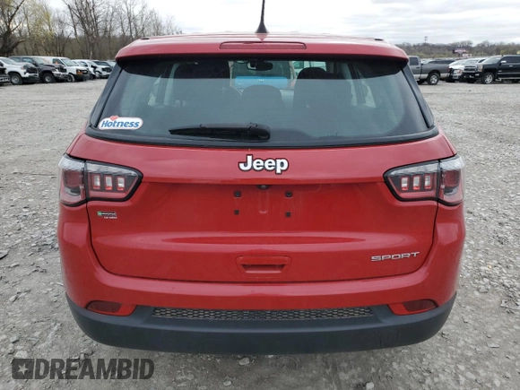 2020 Jeep Compass Sport z VIN 3C4NJCABXLT166098, wystawiony jako Copart lot #50807445 z przebiegiem 87 719 mil mil oraz Szkoda całkowita • Salvage title. Historia ofert i sprzedaży dostępna na DreamBid. Obrazek 6.