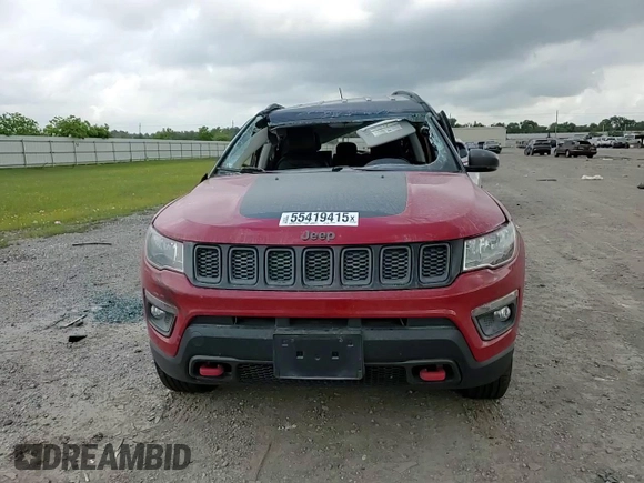 2020 Jeep Compass Trailhawk with VIN 3C4NJDDB7LT214691, listed as a Copart auction lot 55419415 with Not provided miles and Non repairable. Bid and sale history available at DreamBid. Image 13.