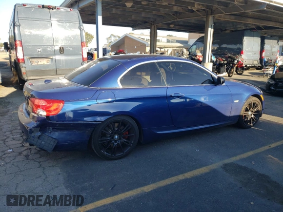 2013 BMW 3 Series 335i with VIN WBADX7C56DJ589629, listed as a Copart auction lot 87324694 with 110,246 mi miles and Salvage Title. Bid and sale history available at DreamBid. Image 3.