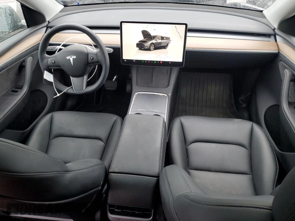 2023 Tesla Model Y Long Range with VIN 7SAYGDEE3PA151887, listed as a Copart auction lot 51459495 with 15,562 mi miles and Salvage Title. Bid and sale history available at DreamBid. Image 8.