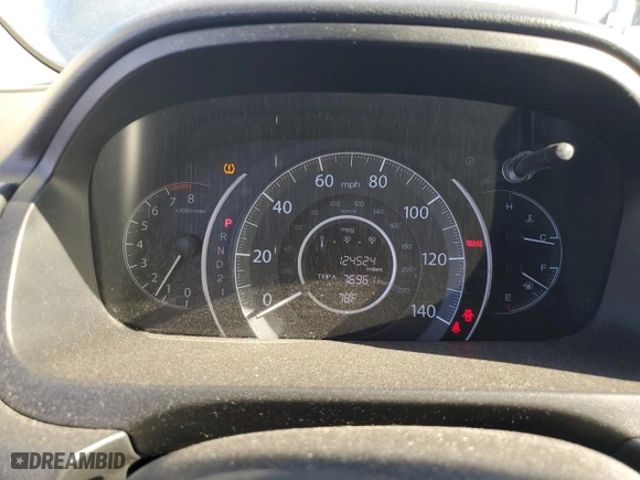 2013 Honda CR-V LX with VIN 5J6RM4H3XDL076230, listed as a Copart auction lot 52637315 with 124,524 mi miles and Salvage Title. Bid and sale history available at carsss.com. Image 9.