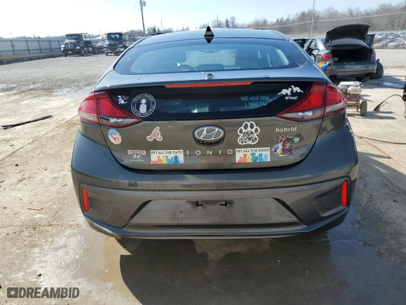 2022 Hyundai Ioniq Hybrid SE with VIN KMHC75LC0NU273673, listed as a Copart auction lot 48397415 with 56,790 mi miles and Salvage Title. Bid and sale history available at carsss.com. Image 6.